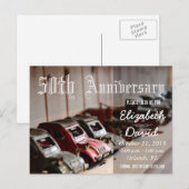  rode auto's 50e Jubileum Aankondigingskaart (Voorkant / Achterkant)