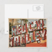 rode autotrolley. briefkaart (Voorkant / Achterkant)