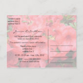 Rode azalea bloemen afstuderen aankondiging (Achterkant)