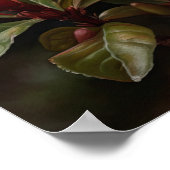 Rode Azalea Bloemen Kunstprint Poster (Hoek)