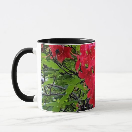 Rode Azalea Bloemen Mok (Links)