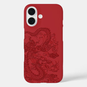 Rode Aziatische Chinese Japanse Koreaanse Draak iPhone 16 Hoesje