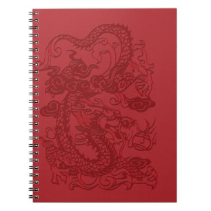 Rode Aziatische Chinese Japanse Koreaanse Draak Notitieboek