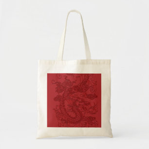 Rode Aziatische Chinese Japanse Koreaanse Draak Tote Bag