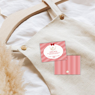 Rode Aziatische Dumpling Luier Raffle Baby Shower Informatiekaartje