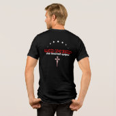 Rode baard heren zwarte t-shirt (Achterkant volledig)