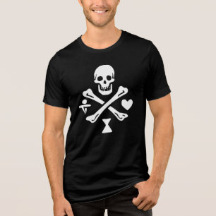 Rode baard heren zwarte t-shirt