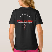 Rode baard kinderen zwarte t-shirt (Achterkant)