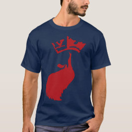 Rode baard op de marine t-shirt