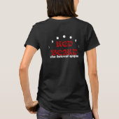 Rode baard vrouwen zwarte t-shirt (Achterkant)