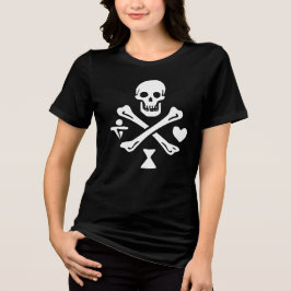 Rode baard vrouwen zwarte t-shirt