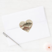 Rode Baars Visser Kunst Hart Sticker (Envelop)
