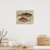 Rode Baars Visser Kunst Poster (Keuken)
