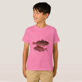 Rode Baars Visser Kunst T-shirt (Voorkant volledig)