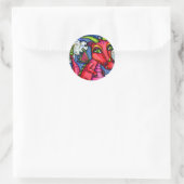 Rode Baby Dragon Leuke Dier Sticker Blad (Tas)