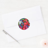 Rode Baby Dragon Leuke Dier Sticker Blad (Envelop)