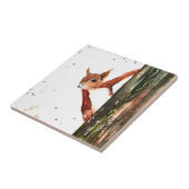 Rode Baby Eekhoorn waterverf Dier Wildlife Tegeltje (Zijkant)