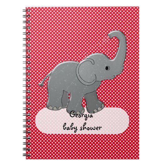 rode baby olifant notitieboek (Voorkant)