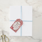 Rode Baby-Q Baby shower Gift Labels Cadeaulabel (Met Touw)