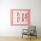 Rode BaByQ Baby Shower BBQ Wandkleed (In Situ (horizontaal))