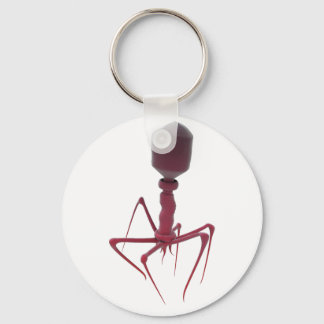 Rode bacteriofaag sleutelhanger