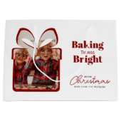 Rode Bakspullen Helder Kerst Foto Cadeautas (Voorkant)