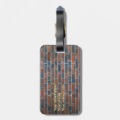 rode baksteen bagagelabel (Achterkant verticaal)