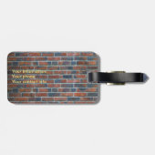 rode baksteen bagagelabel (Achterkant horizontaal)