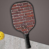Rode bakstenen muur met Initialen of naam Pickleball Paddle