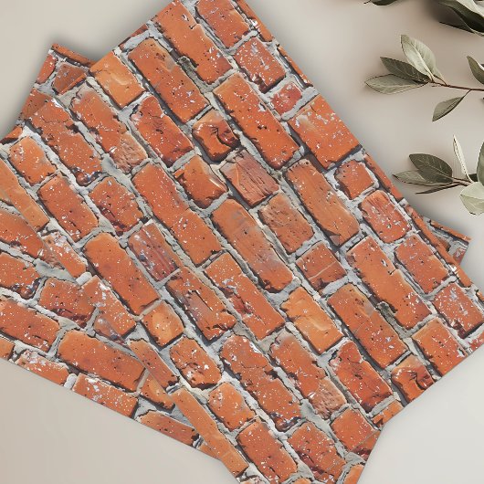 Rode Bakstenen Muur natuursteen Tissuepapier