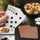 Rode Bakstenen Muur Rustiek Pokerkaarten (Insitu)