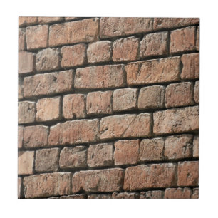 Rode bakstenen muur tegeltje