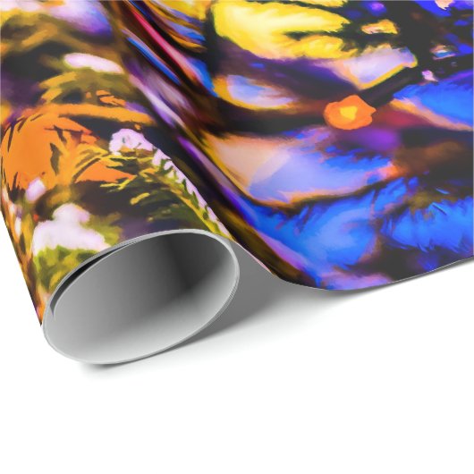 Rode bal, kerstlichten cadeaupapier (Rol Hoek)