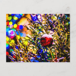 Rode Bal, Kerstverlichting Briefkaart