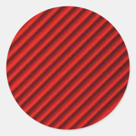 Rode bal met zwarte lijnen Abstract design Ronde Sticker