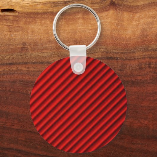 Rode bal met zwarte lijnen abstract ontwerp sleutelhanger (Voorkant)