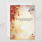 Rode balgons bloemenbruid om bruids te zijn kaart (Achterkant)