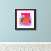 Rode Ballen Fauteuil Canvas Afdruk (Insitu (Houten vloer))