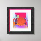 Rode Ballen Fauteuil Canvas Afdruk (Voorkant)