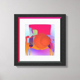 Rode Ballen Fauteuil Canvas Afdruk