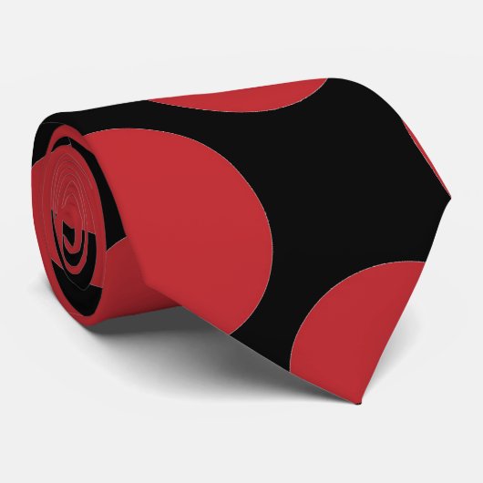 Rode ballen stropdas (Opgerold)