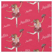 Rode ballerina donker haar meisje aangepaste stof (Close Up)