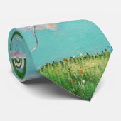 Rode ballon - blauwe hemel mooie dagkunst stropdas (Opgerold)
