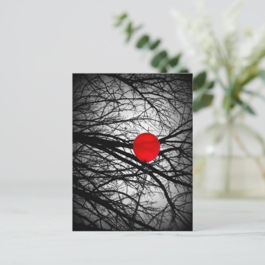 Rode ballon briefkaart (Staand voorkant)