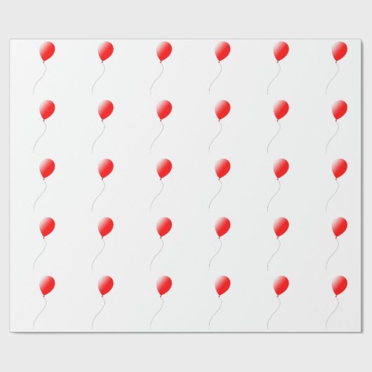 Rode ballon cadeaupapier (Vlak)