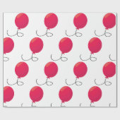 Rode ballon cadeaupapier (Vlak)