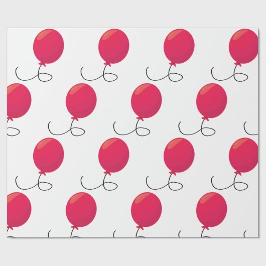 Rode ballon cadeaupapier (Vlak)