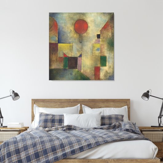 Rode ballon canvas afdruk (Insitu (Slaapkamer))