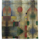 Rode ballon door Paul Klee Douchegordijn (Voorkant)