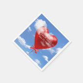 rode ballon in wolken ter nagedachtenis servet (Hoek)